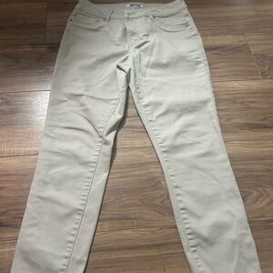 d. jeans Women's Straight Leg Cream Jeans